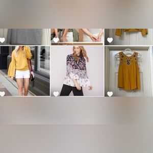 Anthropologie Leith Loft More Bundle Lot Tops Yellow Multi Sweater Top